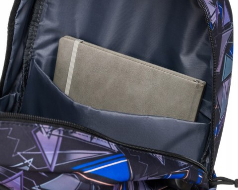 Duży, wielokolorowy szkolny plecak z poliestru z portem USB - Peterson Duży, wielokolorowy szkolny plecak z poliestru z portem USB - Peterson