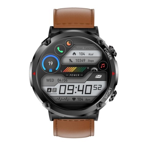 Smartwatch Gravity GT21-4 + Czarny Pasek Silikonowy Smartwatch Gravity GT21-4 + Czarny Pasek Silikonowy