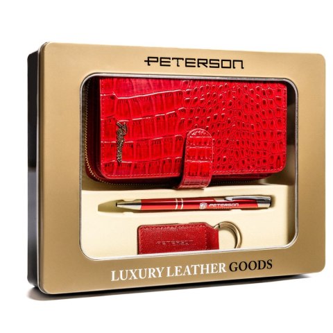 Elegancki zestaw upominkowy dla kobiet w czerwonym kolorze - Peterson Elegancki zestaw upominkowy dla kobiet w czerwonym kolorze - Peterson