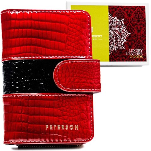 Elegancki portfel damski na karty i bilon z RFID - Peterson Elegancki portfel damski na karty i bilon z RFID - Peterson