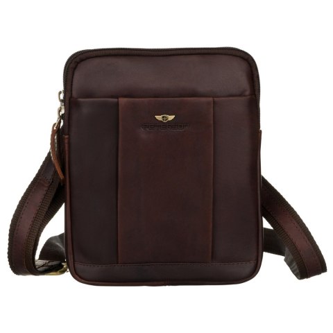 Skórzana torba męska crossbody w brązowym kolorze - Peterson Skórzana torba męska crossbody w brązowym kolorze - Peterson