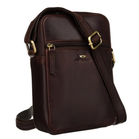 Torba męska crossbody z gładkiej skóry naturalnej - Peterson Torba męska crossbody z gładkiej skóry naturalnej - Peterson