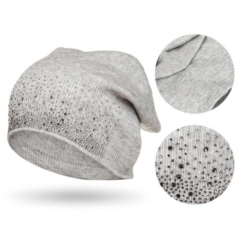 Ciepła czapka beanie z błyszczącymi kryształkami - Peterson Ciepła czapka beanie z błyszczącymi kryształkami - Peterson