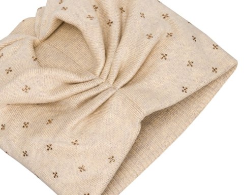 Elegancka czapka slouchy z kryształkami beżowa - Peterson Elegancka czapka slouchy z kryształkami beżowa - Peterson