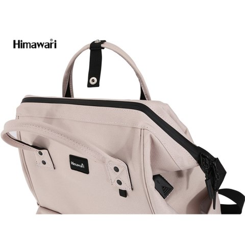 Miejski plecak damski w czerwonym kolorze z portem USB - Himawari Miejski plecak damski w czerwonym kolorze z portem USB - Himawari