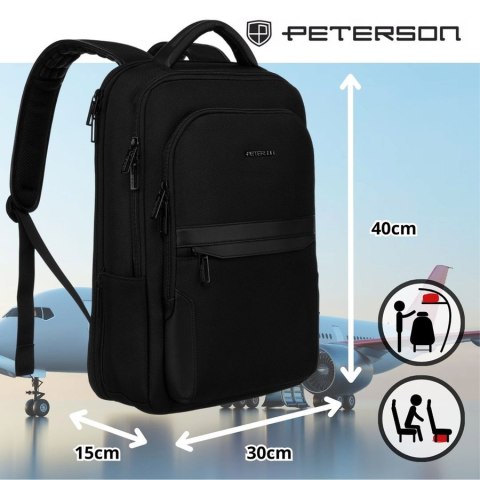 Funkcjonalny plecak podróżny z kieszenią na laptopa - Peterson Funkcjonalny plecak podróżny z kieszenią na laptopa - Peterson