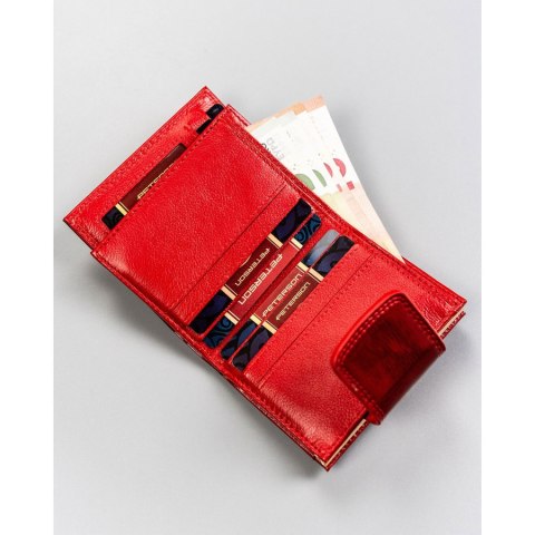 Elegancki portfel damski z RFID z lakierowanej skóry - Peterson Elegancki portfel damski z RFID z lakierowanej skóry - Peterson
