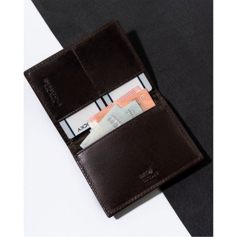 Elegancki portfel męski ze skóry naturalnej z RFID - Rovicky Elegancki portfel męski ze skóry naturalnej z RFID - Rovicky