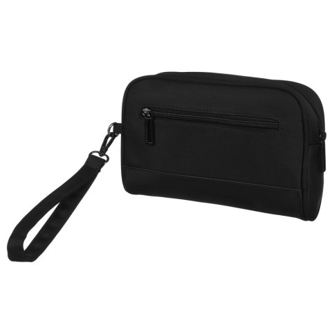 Elegancka nerka męska z poliestru i skóry ekologicznej w czarnym kolorze - Peterson Elegancka nerka męska z poliestru i skóry ekologicznej w czarnym kolorze - Peterson