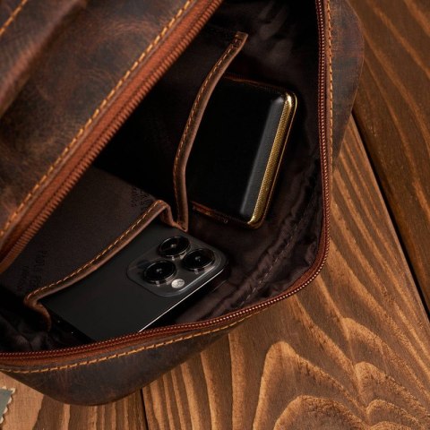 Torba męska skórzana vintage brązowa listonoszka męska Paolo Peruzzi T-127-HBR Torba męska skórzana vintage brązowa listonoszka męska Paolo Peruzzi T-127-HBR