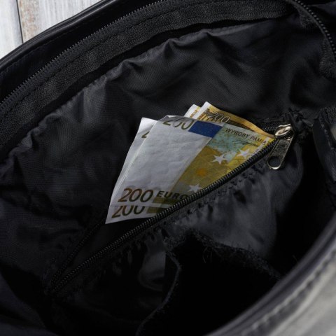 Torebka damska skórzana klasyczna shopperka czarna A4 pojemna Abruzzo ABR-30 Torebka damska skórzana klasyczna shopperka czarna A4 pojemna Abruzzo ABR-30