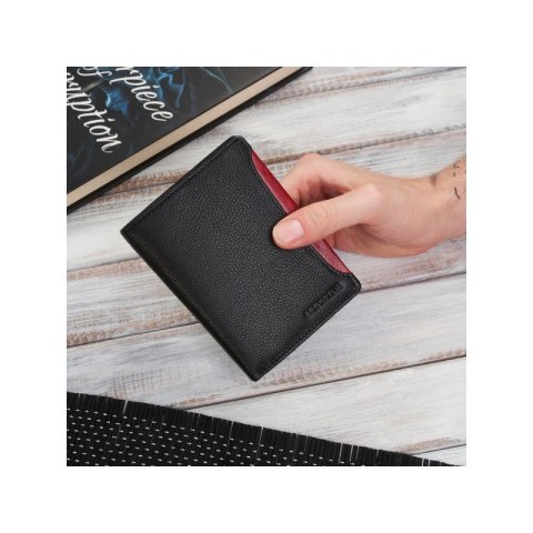 Portfel męski Skórzany RFID Brødrene Czarny G-08/MN/BL Portfel męski Skórzany RFID Brødrene Czarny G-08/MN/BL
