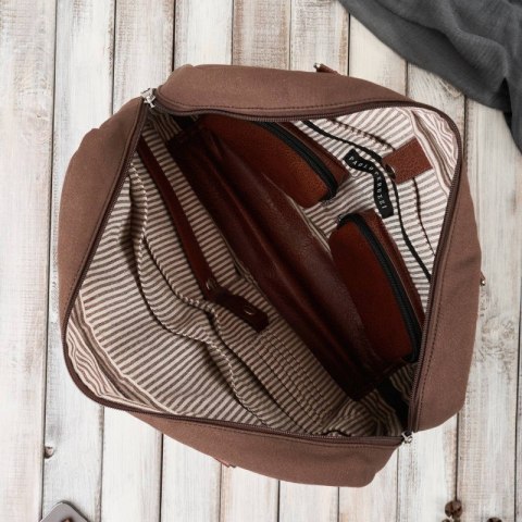 Torba męska na ramię lub do ręki wegańska do pracy na laptopa brązowa Paolo Peruzzi E-14-BR Torba męska na ramię lub do ręki wegańska do pracy na laptopa brązowa Paolo Peruzzi E-14-BR