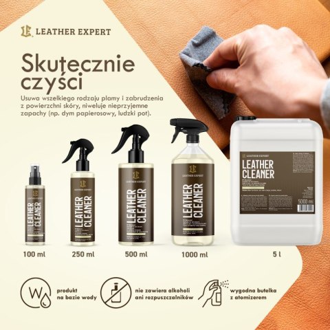 Leather Cleaner - środek do czyszczenia skóry 1000 ml Leather Expert LE-05-C1000