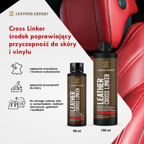 Leather Cross Linker - środek sieciujący, utrwalacz do skóry i vinylu 50 ml Leather Expert LE-09-CL50 Leather Cross Linker - środek sieciujący, utrwalacz do skóry i vinylu 50 ml Leather Expert LE-09-CL50