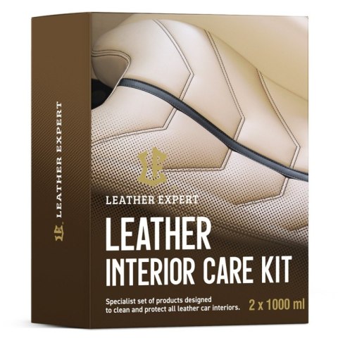 Leather Expert Interior Care Kit 2x1000ml - zestaw do czyszczenia i pielęgnacji skóry LE-18-I21000 Leather Expert Interior Care Kit 2x1000ml - zestaw do czyszczenia i pielęgnacji skóry LE-18-I21000