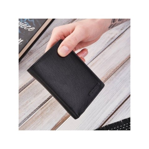 Portfel męski skórzany klasyczny czarny RFID Brodrene G-106MN/BL Portfel męski skórzany klasyczny czarny RFID Brodrene G-106MN/BL