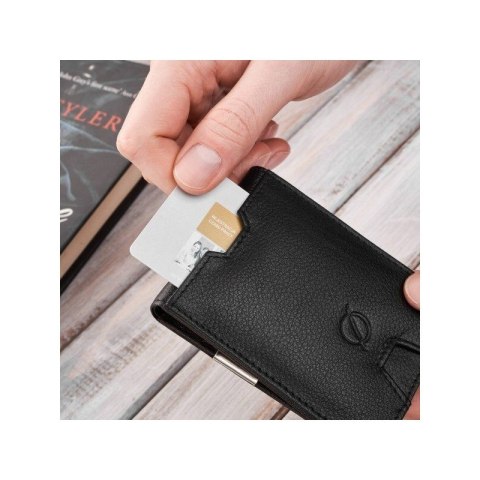 Portfel męski skórzany slim mały czarny RFID Brodrene G-11-BL Portfel męski skórzany slim mały czarny RFID Brodrene G-11-BL