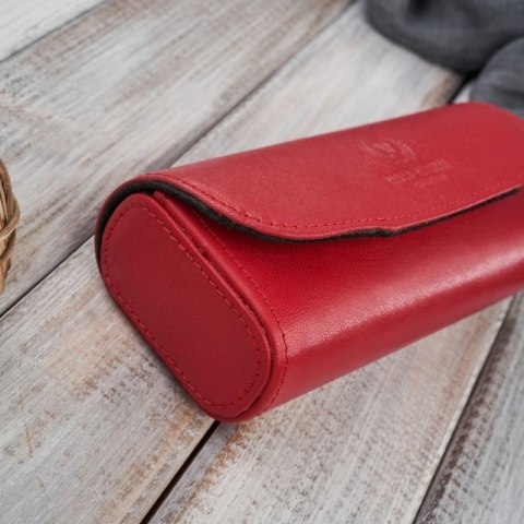 Etui na okulary piórnik pokrowiec skórzany Paolo Peruzzi T-83-RD Etui na okulary piórnik pokrowiec skórzany Paolo Peruzzi T-83-RD