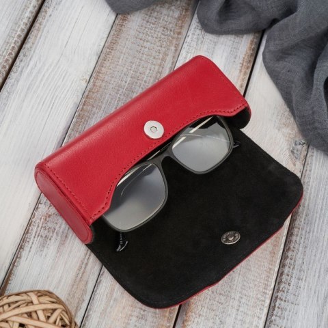 Etui na okulary piórnik pokrowiec skórzany Paolo Peruzzi T-83-RD Etui na okulary piórnik pokrowiec skórzany Paolo Peruzzi T-83-RD