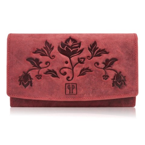Zestaw prezentowy portfel damski skórzany vintage i brelok do kluczy czerwony Paolo Peruzzi ZUP-104-RD Zestaw prezentowy portfel damski skórzany vintage i brelok do kluczy czerwony Paolo Peruzzi ZUP-104-RD