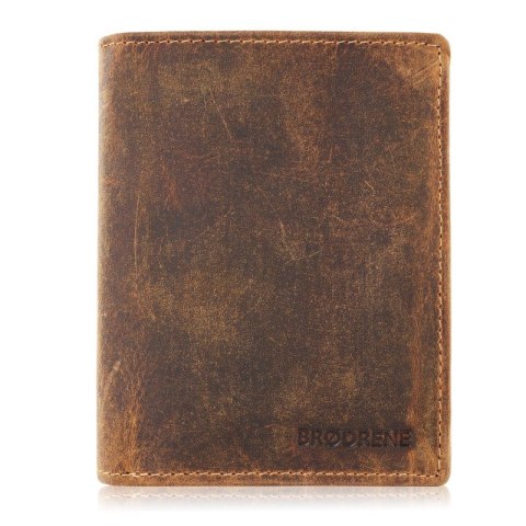 Portfel męski skórzany vintage skóra hunter Brodrene G-10-HBR Portfel męski skórzany vintage skóra hunter Brodrene G-10-HBR