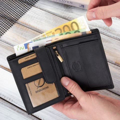 Portfel męski vintage ze skóry hunter Brodrene G-10-HBL