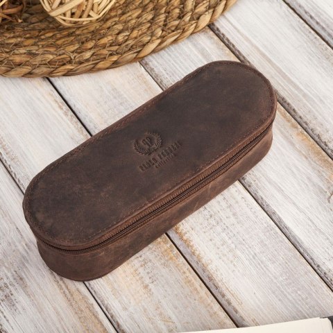 Skórzane etui na okulary piórnik brązowy vintage Paolo Peruzzi T-82-HBR Skórzane etui na okulary piórnik brązowy vintage Paolo Peruzzi T-82-HBR