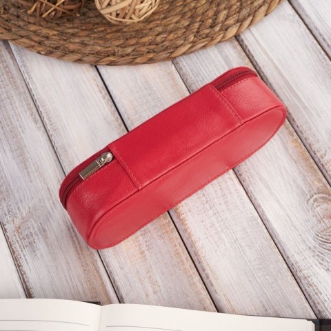 Skórzane etui na okulary piórnik czerwony Paolo Peruzzi T-82-RD Skórzane etui na okulary piórnik czerwony Paolo Peruzzi T-82-RD
