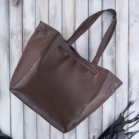 Torba shopper skórzana damska na ramię Paolo Peruzzi IN-64-BR Torba shopper skórzana damska na ramię Paolo Peruzzi IN-64-BR