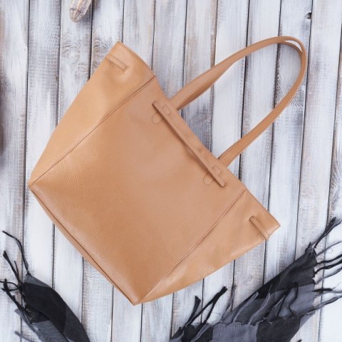 Torba shopper skórzana damska na ramię Paolo Peruzzi IN-64-CG