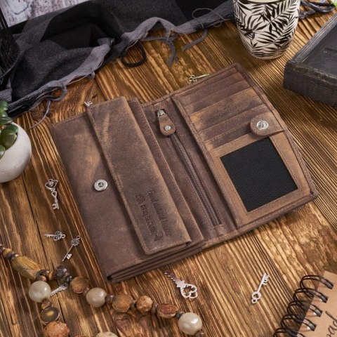 Zestaw prezentowy ZUP-36-BR portfel damski skórzany T-01 etui na klucze Zestaw prezentowy ZUP-36-BR portfel damski skórzany T-01 etui na klucze