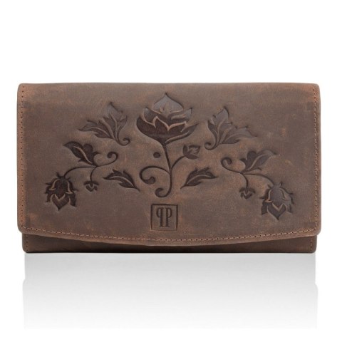 Zestaw prezentowy ZUP-36-BR portfel damski skórzany T-01 etui na klucze Zestaw prezentowy ZUP-36-BR portfel damski skórzany T-01 etui na klucze