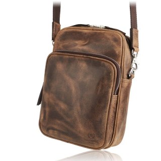 Skórzana saszetka męska vintage Paolo Peruzzi IN-44-BR