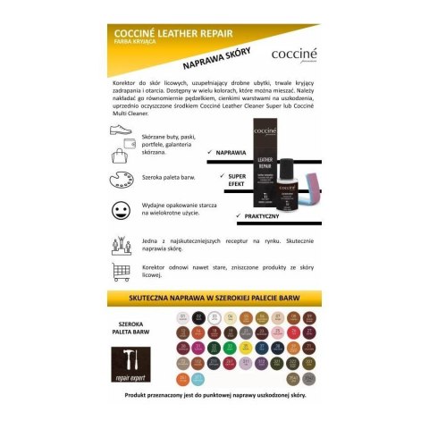 Korektor do farbowania skór obuwia Coccine koniak 10ml Korektor do farbowania skór obuwia Coccine koniak 10ml