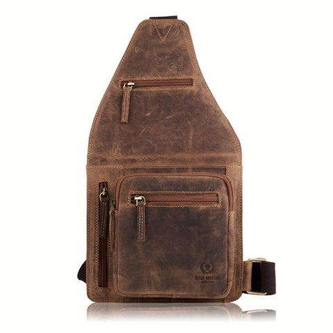 Skórzany plecak męski vintage Paolo Peruzzi T-62-HBR Skórzany plecak męski vintage Paolo Peruzzi T-62-HBR