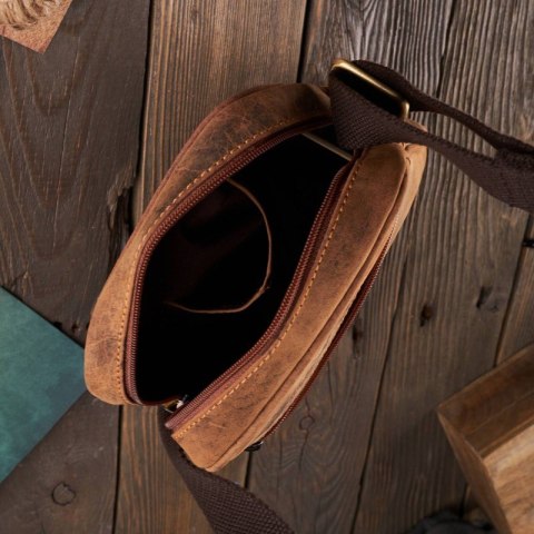 Torba męska skórzana saszetka na ramię Paolo Peruzzi T-75-HBR Torba męska skórzana saszetka na ramię Paolo Peruzzi T-75-HBR