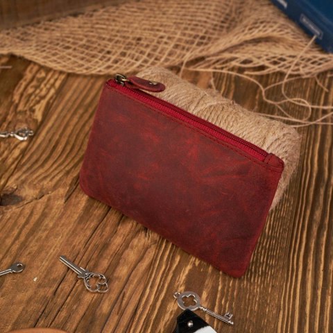 Czerwone skórzane etui na klucze vintage Paolo Peruzzi T-51-RD Czerwone skórzane etui na klucze vintage Paolo Peruzzi T-51-RD