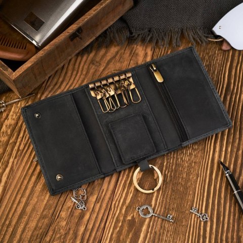 Skórzane etui na klucze vintage Paolo Peruzzi T-49-BL Skórzane etui na klucze vintage Paolo Peruzzi T-49-BL