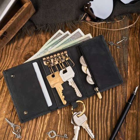 Skórzane etui na klucze vintage Paolo Peruzzi T-49-BL Skórzane etui na klucze vintage Paolo Peruzzi T-49-BL