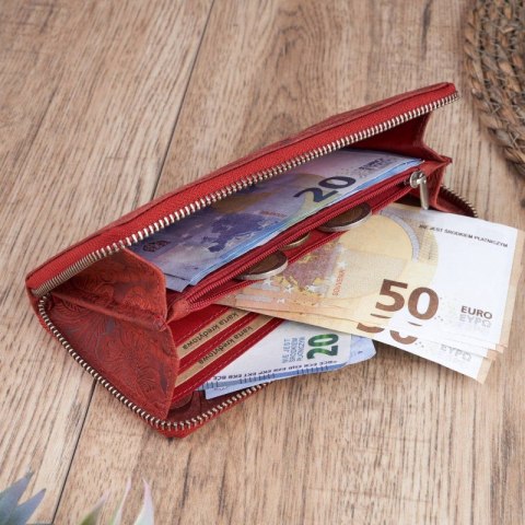 Zestaw prezentowy dla niej portfel damski skórzany T-08-RD i etui T-51-RD Zestaw prezentowy dla niej portfel damski skórzany T-08-RD i etui T-51-RD