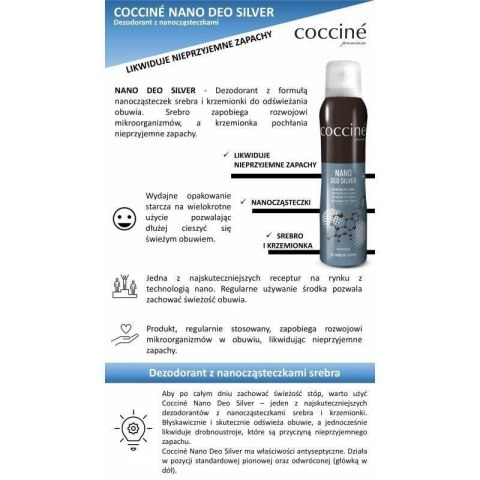 Nano Deo Silver Coccine dezodorant do obuwia 75ml 2064-75 Nano Deo Silver Coccine dezodorant do obuwia 75ml 2064-75