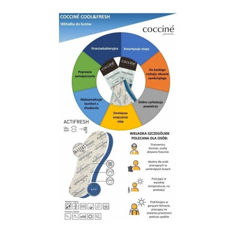 R.42 - Wkładki odświeżające do obuwia Actifresh Premium Coccine R.42 - Wkładki odświeżające do obuwia Actifresh Premium Coccine