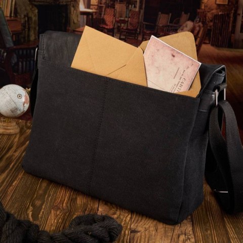 Torba męska na ramię vintage canvas SP-06-BL