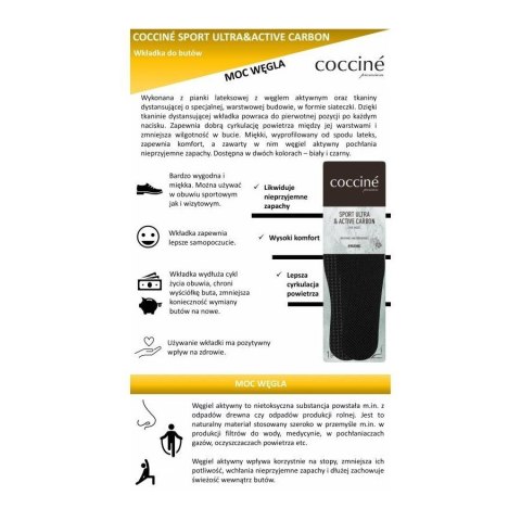 R. 41-42 - Wkładki sport Ultra&Active Carbon Coccine R. 41-42 - Wkładki sport Ultra&Active Carbon Coccine