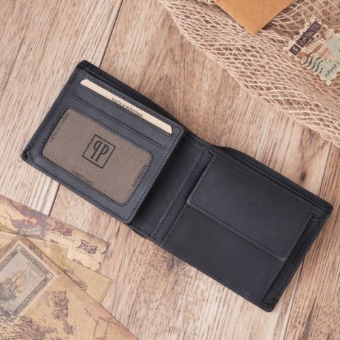 Portfel męski skórzany z ochroną RFID Paolo Peruzzi T-02-BL Portfel męski skórzany z ochroną RFID Paolo Peruzzi T-02-BL