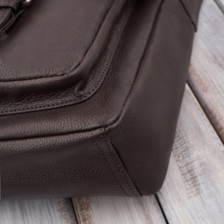 Listonoszka męska na ramię vintage retro ze skóry naturalnej brązowa Paolo Peruzzi E-32-BR