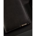 Czarny, pionowy portfel męski ze skóry naturalnej bez zapięcia zewnętrznego - Ronaldo