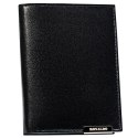 Pionowy portfel męski ze skóry naturalnej w czarnym kolorze bez zapięcia zewnętrznego - Ronaldo