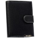 Portfel męski ze skóry naturalnej w czarnym kolorze zapinany na zatrzask - Ronaldo